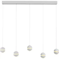 Schöner Wohnen Glas pendellampa Lini, dimbar, Vitt / opal, Vardagsrum / matsal, Metall, Modern, Pendellampa