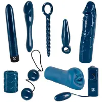You2Toys - vibrator set - 9 delar - blå