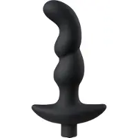 Sinful Rippled Uppladdningsbar Prostatavibrator - Svart - Svart