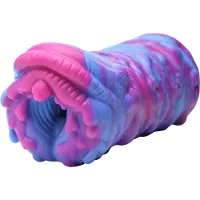 XR Brands Creature Cocks Cyclone - silikon alienfitta (lila‑rosa)