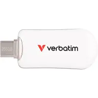 Verbatim Plectra - USB flash-enhet - 256 GB - USB 3.2 Gen 1 / USB-C - vit