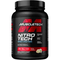 Muscletech , Nitro Tech, Whey Protein, Vaniljkräm, 2,21 lbs (1 kg)
