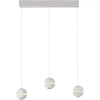 Schöner Wohnen Glas pendellampa Lini, dimbar, Vitt / opal, Vardagsrum / matsal, Metall, Modern, Pendellampa
