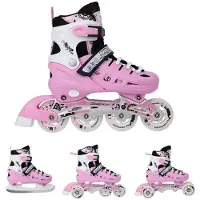 NILS Extreme NH10905 inlines med utbytbar platta justerbara rosa stl. 31-34