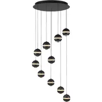 Schöner Wohnen Pendellampa Lini, dimbar, Svart, Vardagsrum / matsal, Syntetmaterial, Modern