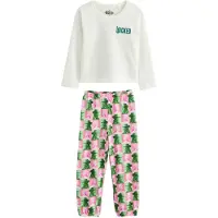 Next Pyjamas 'Wicked' mörkgrön / gammalrosa / ljusrosa / vit