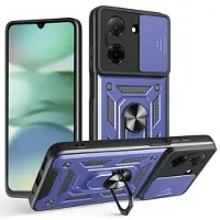 Mtp Products Xiaomi Redmi A5 4G/Poco C71 Hybrid Skal med Roterande Ring med Kameraskydd - Blå