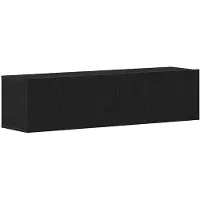 vidaXL TV-bänk svart ek 120x30x30,5 cm konstruerat trä