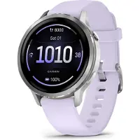 Garmin Venu 4 - 41 mm - silver - smart klocka med band - silikon - periwinkle - handledsstorlek: 110-175 mm - display 1.2 - 8 GB - Bluetooth, ANT+, Wi-Fi - 33 g