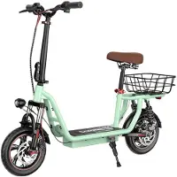 GOOD PRICE Market iScooter i12 Electric Scooter with Seat & Rear Basket, 500W Motor, 36V 7.5Ah Battery, 12-inch Pneumatic Tire