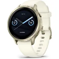 Garmin Venu 4 - 41 mm - lunar guld - smart klocka med band - silikon - ben - handledsstorlek: 110-175 mm - display 1.2" - 8 GB - Bluetooth, ANT+, W...