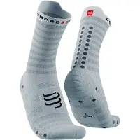 Compressport - Trail running kläder - Pro Racing Socks v4.0 Ultralight Run High White/Alloy för UnisexTrä - Storlek 42-44 - Vit