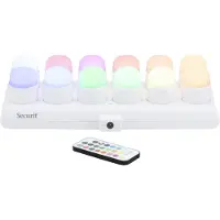 Securiton Securit AMSTERDAM LED värmeljus, 12 st + laddare, 12 färger