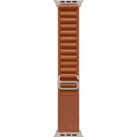 Apple - Slinga för smart klocka - 49 mm, naturlig titanfinish - Medelstorlek - terrakotta - för Watch Hermès Series 9, SE 3, Series 10, Series 11, ...