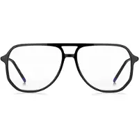 HUGO Black-acetate optical frames with tubular temples