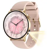 Mtp Products G34 1,32 AMOLED Smartwatch med Bluetooth-samtal, hälsoövervakning och fitnessspårning - Rosa