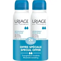 Uriage Deodorant Friskhet Antilukt Antifuktkänslig hud 2x125ml
