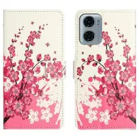 Mtp Products Motorola Moto G05/E15 Style Series Plånboksfodral - Rosa Blommor