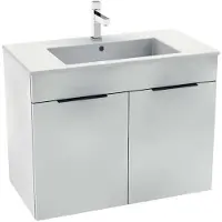 Jika Cube möbelpaket H607xB800xD430 mm – levereras med 2 luckor och svarta handtag (softclose)