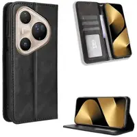Mtp Products Huawei Pura 80 Ultra Retro Plånboksfodral med Magnetstängning - Svart