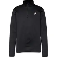 Asics för män. 2011D369 Camiseta Core LS 1/2 Zip Winter svart (L), Deportivo, Polyester, Lång ärm
