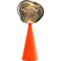 Tom Dixon LED-batteridriven bordslampa Melt fluoro/röd Höjd 29 cm IP44 Melt, dimbar, Röd, Vardagsrum / matsal, Syntetmaterial, Design