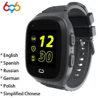 Essager 4g Kids Smart Watch Gps Wifi Videosamtal Med Ansiktslås Sos Tracker Plats Ip67 Vattentät Smart Watch Camer för barn German black