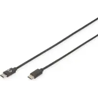 Digitus USB-kabel USB 2.0 USB-C-kontakt, USB-C-kontakt 1.80 m Svart Rund, Tillämplig kontakt på båda sidor, dubbelt skärmad AK-300138-018-S