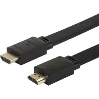 Deltaco HDMI-kabel, 48G, 5M, svart, platt