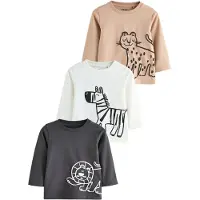 Next T-shirt beige / svart / vit