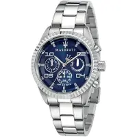 Maserati R8853100011 Kronograf Blå urtavla Herrklocka 40mm silver