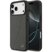 Mercedes Läderfodral MagSafe för iPhone 17 Pro Max - svart och grått