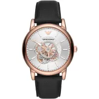 Giorgio Armani AR60013 Automatisk herrklocka i svart läder
