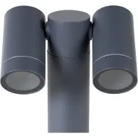 PRIOS Pollare Tulimar , dimbar, Svart, Aluminium / grå / zink, Modern, Utomhuslampa