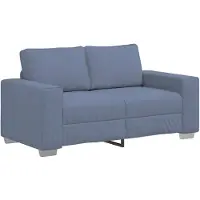 vidaXL Loveseat soffa blå 160x77x82 cm manchestertyg