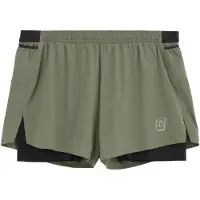 Circle - Trail running kläder - Legend Short 2in1 M Moss för Unisex - Storlek XL - Grön