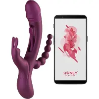HoneyPlayBox Trilux Rabbitvibrator med Analkedja - Lila - Lila