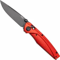 Acta Non Verba ANV A100 BB, A100-032 Black DLC Elmax, Red Aluminum, pocket knife