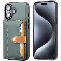 Mtp Products iPhone 17 Retro Style Skal med Plånbok - Grön