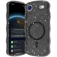 Mtp Products iPhone Air Wave-Edge Laser Glitter MagSafe-Skal - genomskinlig svart