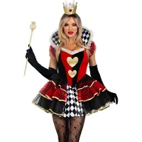 Leg avenue Europe Queen of Hearts-kostym, storlek L