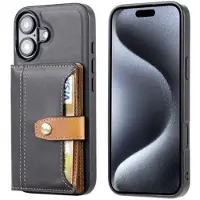 Mtp Products iPhone 17 Retro Style Skal med Plånbok - Svart