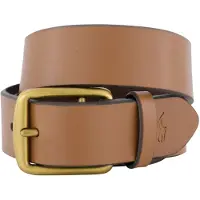 Ralph Lauren för män. 405913732002 Läderbälte med brun häst (34), Casual, Havanna, Klassisk, Hud