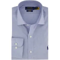 Ralph Lauren för män. 712827064001 Slim fit poplinskjorta blå (43), Casual, Bomull, Klassisk, Lång ärm