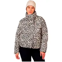 Rossignol - Jackor dam - W Aretu Allover Down Jacket Nature Wild Leopard Print för Unisex - Storlek XS - Beige