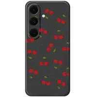 Mtp Products Samsung Galaxy S25 FE TPU-skal med körsbärsmönster - Svart