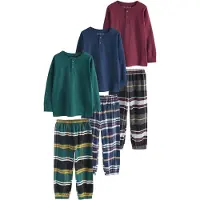 Next Pyjamas marinblå / smaragd / bordeaux / svart
