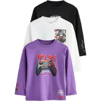 Next T-shirt grå / lila / svart / vit