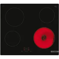 Bosch Serie | 4 PKE611BA2E - Keramisk häll - 4 kokplattor - Fördjupning - bredd: 56 cm - djup: 49 cm - ramlös - svart