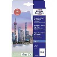 Avery-Zweckform Premium Photo Paper Inkjet C2550-50 Fotopapper 10 x 15 cm 250 G/m² 50 ark Högglans